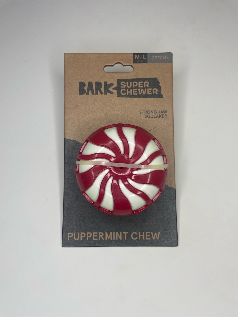 Bark Pupermint Chew Toy - Red & White Super Chewer